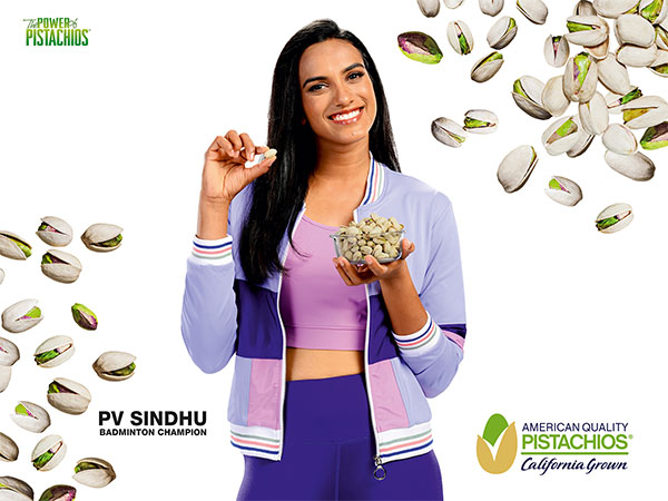 PV Sindhu, the ace badminton player is the brand ambassador for California pistachios in India