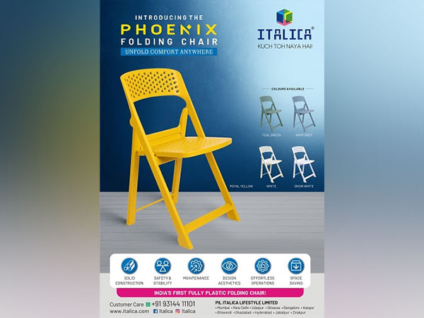 ITALICA Unveils India's First Fully Plastic Folding Chair - Phoenix Folding Chair