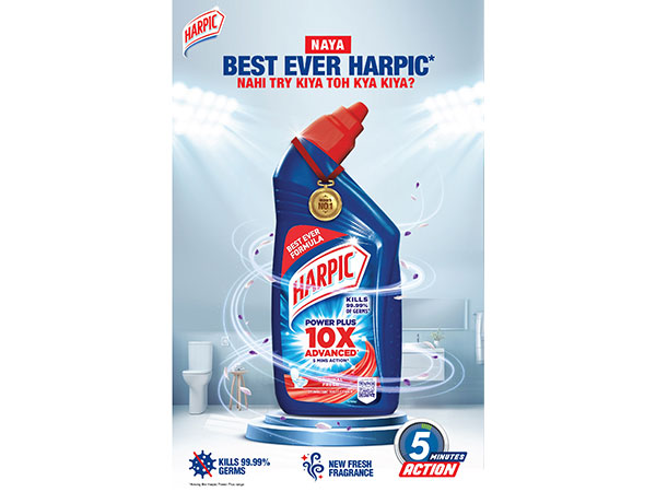 With best-ever formulation, India's No. 1 toilet cleaner Harpic Power Plus provides sparkling cleaning in just five minutes