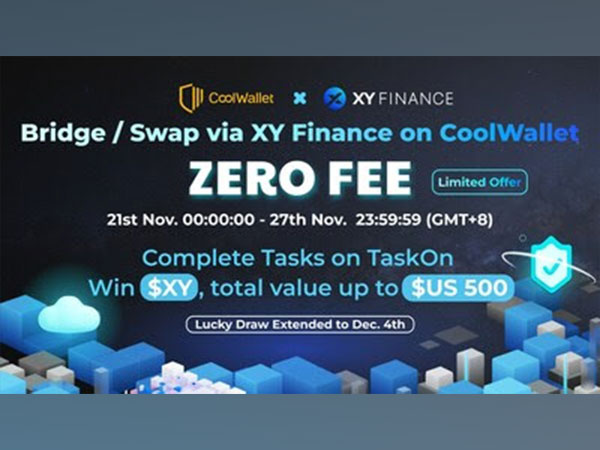 CoolWallet Presents: ZERO Bridge/Swap Service Fee and Win $XY, Total Prize Up to US$500