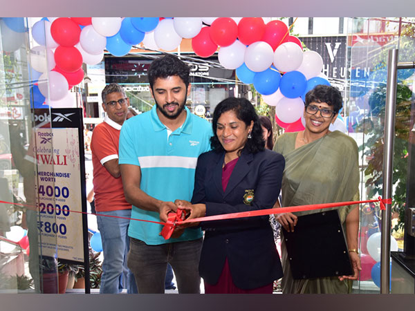 Olympian O.P. Jaisha inaugurating the Reebok store
