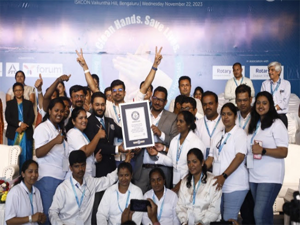 Champions of Clean Hands Save Lives! Gleneagles Hospitals' campaign members proudly hold the GUINNESS WORLD RECORDS™, a testament to their dedication in creating a healthier tomorrow