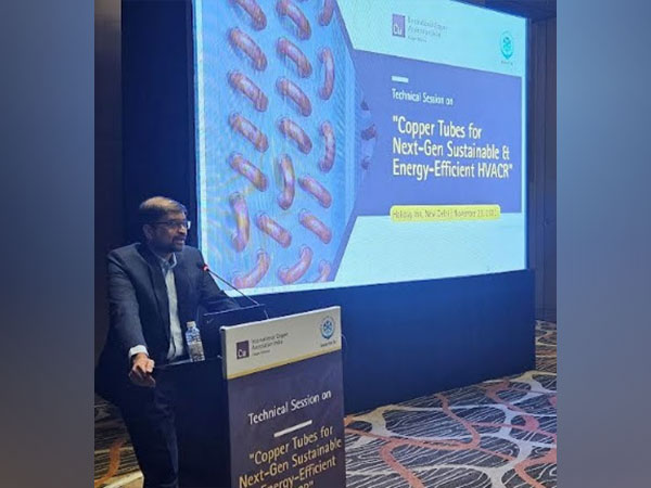 Mayur Karmarkar, Managing Director, International Copper Association, India speaking at the event held in New Delhi on 28th November