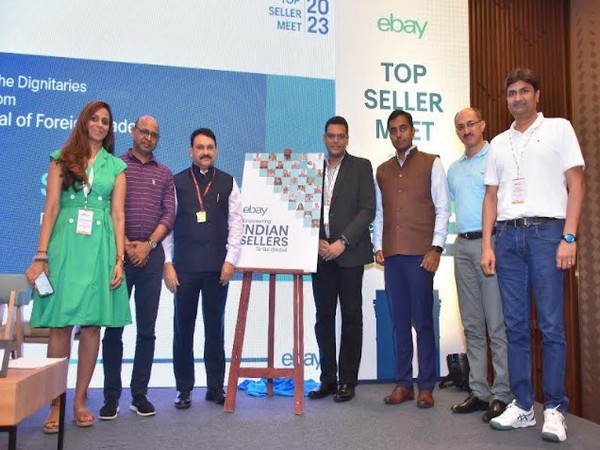 eBay's Seller Guide cover was unveiled at Top Seller Meet'23 by ADG, DGFT, Gangadhar Panda, Deputy Director, DGFT, Moin Afaque, and eBay leadership