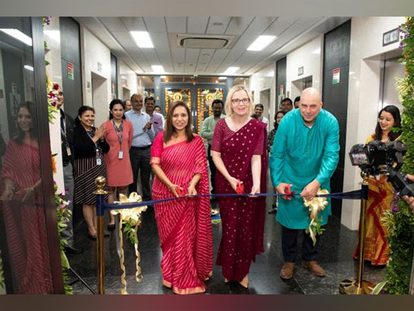 Avani Shah - Atmus India Global Capability Center Leader, Steph Disher - Atmus CEO, and Greg Hoverson - Atmus CTO attend inauguration, cutting the ribbon to signify the occasion