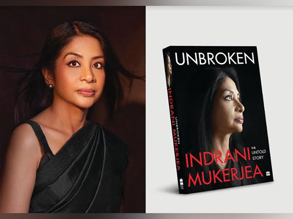 Indrani Mukerjea with her book "Unbroken" now available in audio book format