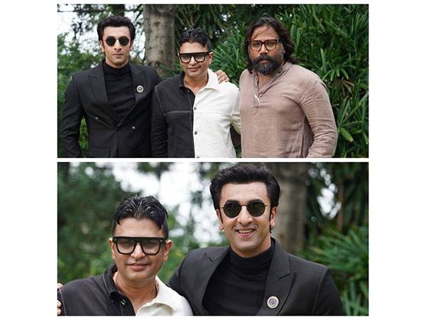 Actor Ranbir Kapoor along with Producer Bhushan Kumar  and Director Sandeep Reddy Vanga