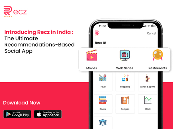 Recz, a social recommendation app, is releasing in India
