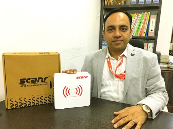 Vinay Modi, CEO & Co-founder, SevenM Technologies at the launch of scanr - RFID/QR Attendance System