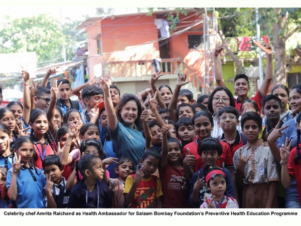 Celebrity chef Amrita Raichand as Health Ambassador for Salaam Bombay Foundation's Preventive Health Education Programme, Empowering Resource-Challenged Adolescents on Nutrition Education