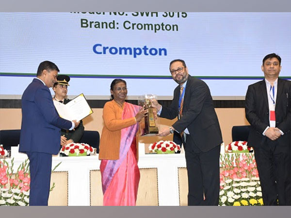 President of India Confers Crompton with the Prestigious National Energy Conservation Award 2023