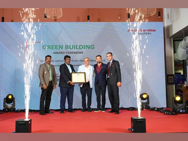 Kush Jawahar - Director-Featherlite Developers, receives the 'LEED Gold' accreditation from USGBC for THE ADDRESS, affirming their commitment to sustainable buildings