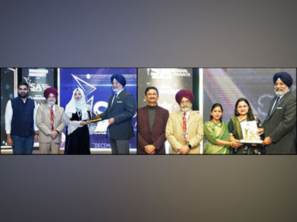 Principals, teachers, & counsellors from across the country being honoured during Indian School Awards organised by Chandigarh University at Gharuan campus.