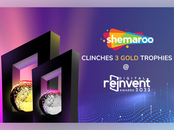 Shemaroo Entertainment's Creative Brilliance Shines with Triple Gold Win at Digital Reinvent Awards 2023