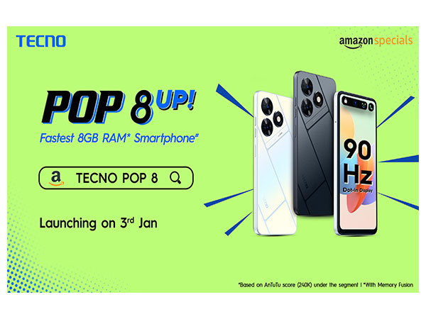 TECNO POP 8 to Launch on 3rd January: The Fastest 8GB RAM Smartphone in the Segment