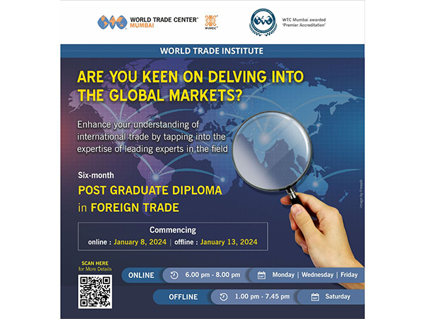 MVIRDC World Trade Center Mumbai announces the 67th batch of the Post Graduate Diploma in Foreign Trade