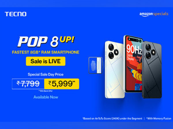 TECNO POP 8 Goes on Sale at a Special Limited-Period Price of Rs5999 on Amazon