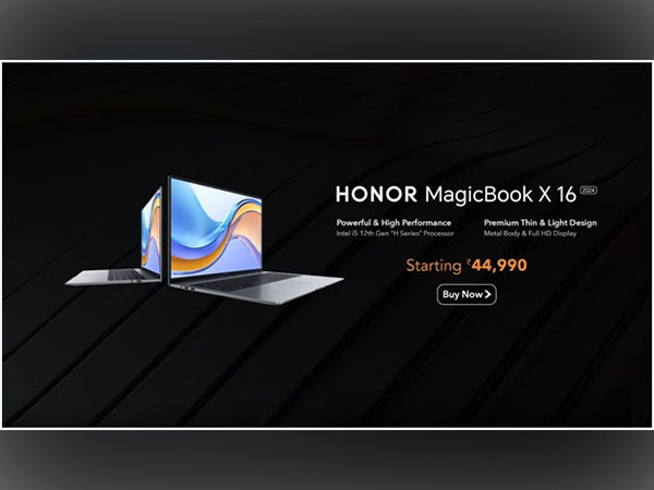 Gear Up for the Launch of HONOR's Latest MagicBook X16 2024, Launching Today 13 January 2024, on Amazon India at INR 44,990/- onwards amzn.eu/d/88GK8Lb