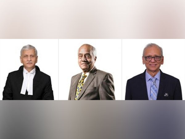 From left to right: Former Chief Justice of India U U Lalit and former judges Justice B N Srikrishna and Justice Kannan Krishnamoorthy