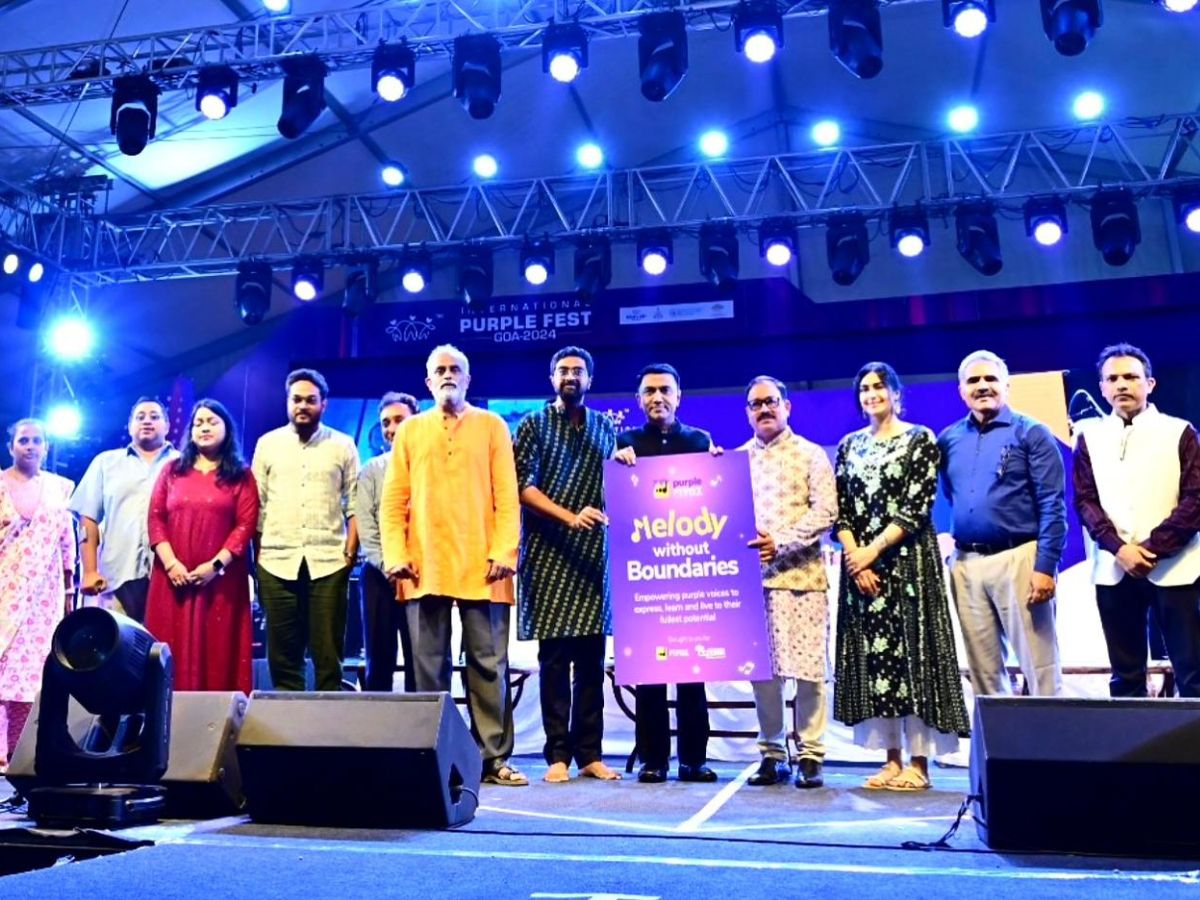 Goa CM Pramod Sawant unveils India's First Inclusive Musical App- PURPLE RIYAZ at International Purple Fest 2024