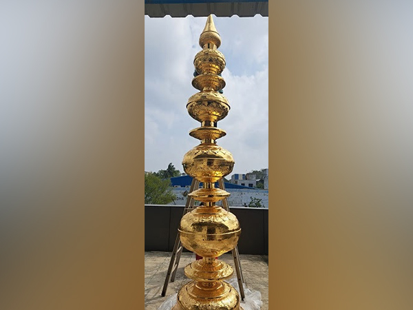 Chennai based Smart Creations installs the first gold plated Kalasam at Amawa Ram Mandir in Ayodhya