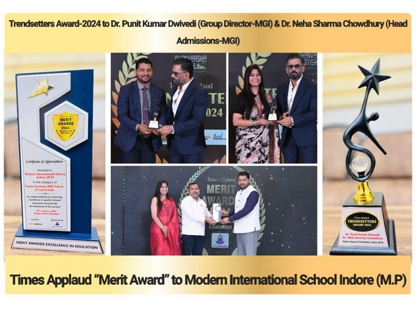 Trendsetters Award-2024 & Merit Award-2024 to Modern Group of Institutions & Modern International School Indore