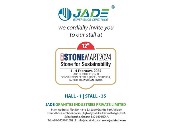 Announcing Jade Granite @ StoneMart 2024 Expo, Jaipur, India Feb 1st, 2024