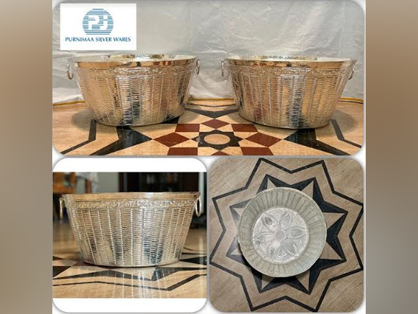 Silver Baskets to carry Flowers for Shri Kasi Vishwanath Temple