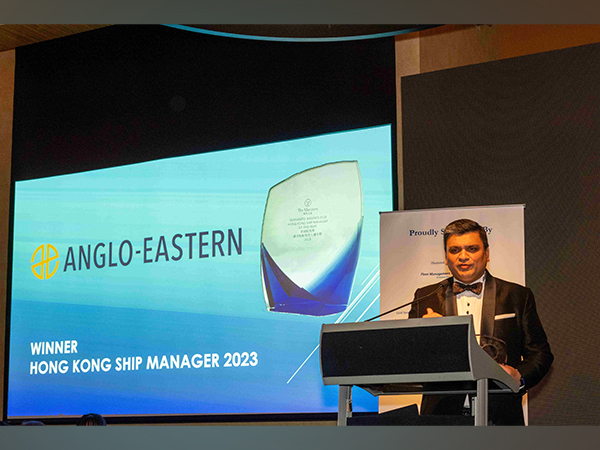 Niraj Nanda, Group Commercial Director, Anglo-Eastern Group accepted "2023 Ship Manager of the Year Award" on behalf of the Anglo-Eastern Group