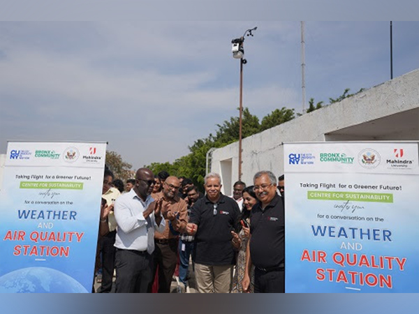 Weather and Air Quality Station installed at Mahindra University in collaboration with US Consulate and Bronx Community College
