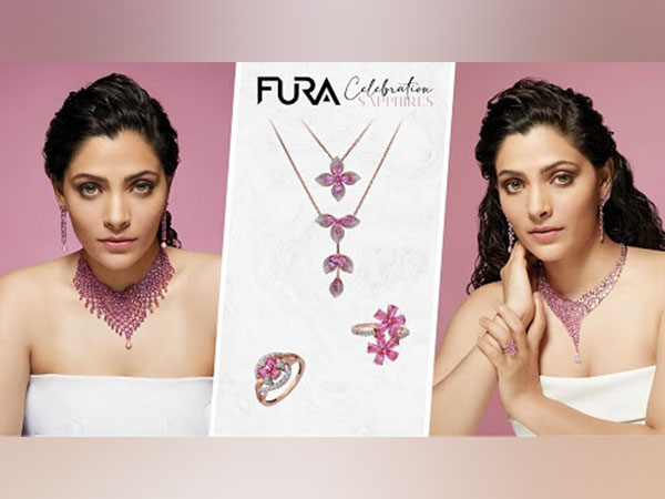 Actor Saiyami Kher wears elegant pink sapphire jewellery as part of FURA Celebration Sapphires campaign