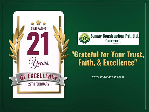 Samay Construction Pvt Ltd Celebrates 21 Years of Excellence in Real Estate Development in Jamshedpur