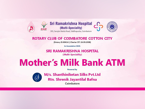 Mother's Milk Bank ATM, Sri Ramakrishna Hospital, Coimbatore
