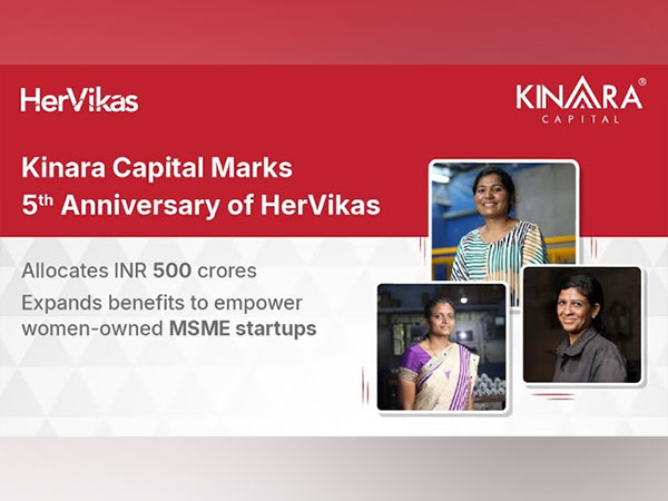 Kinara Capital Marks 5th Anniversary of HerVikas with New Allocation of Rs 500 Crores Fund & Expanded Benefits Aimed to Empower More Women-owned MSME Startups