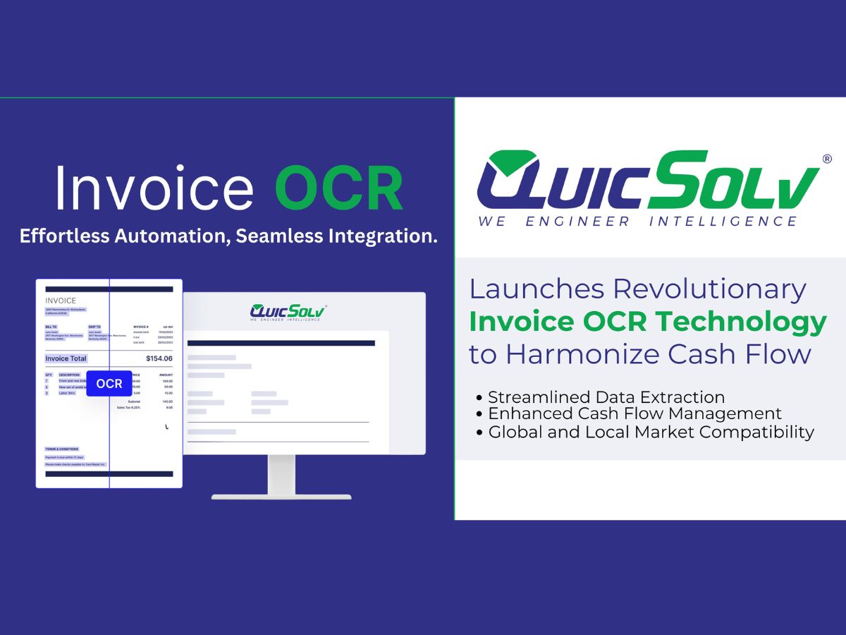 QuicSolv Unveils Revolutionary Invoice OCR Technology to Harmonize Cash Flow