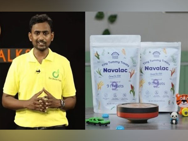 The Divine Foods Founder Kiru Maikapillai (L) and Navalac product (R)