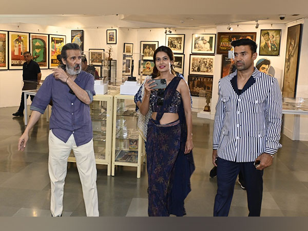 Exploring India's Cultural Tapestry: Sangram Singh and Payal Rohatgi Marvel at Tuli Research Centre for India Studies' Exhibition