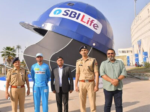 SBI Life & Lucknow Super Giants Unveil the spectacular Larger-Than-Life 'Helmet' Installation at Ekana Cricket Stadium