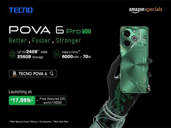 India's First 6000mAh Battery with 70W Charging Phone: POVA 6 Pro launched in India
