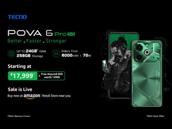 The most-hyped smartphone POVA 6 Pro 5G with 24GB RAM + 256GB ROM to go on Sale on 4th April