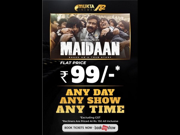 Mukta A2 Cinemas celebrates the spirit of India with 'exclusive pricing' for "Maidaan"