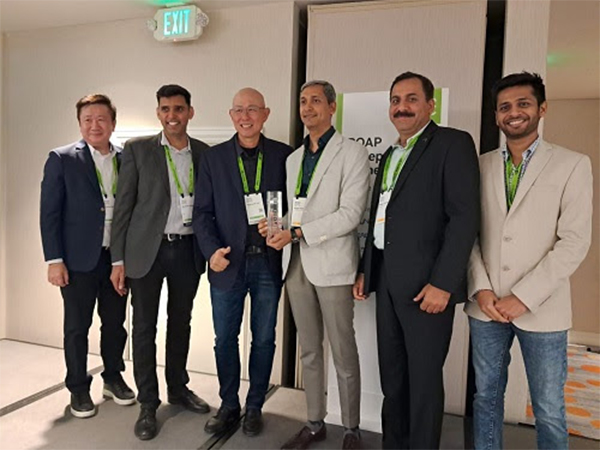 Kapal Pansari (MD), Keshav Choudhary (Whole time Director) and Rajesh Goenka (CEO) accepted the Top Value-Added Distributor of the Year Award at NVIDIA GTC 2024 event