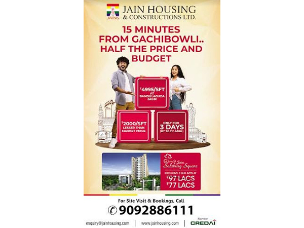 Jain Housing Unveils Unbeatable Offer of Rs. 4999 / Sq. ft. at Salzburg Square in Bandlaguda Jagir, a Mere 15 Minutes from Gachibowli