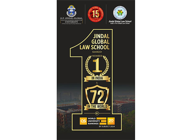 JGLS Ranked India's No. 1 Law School for 5 years in a Row and 72nd in the World QS World University Rankings by Subject 2024