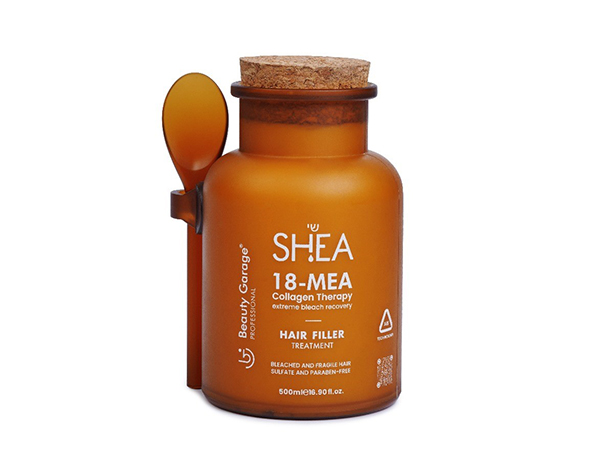 Experience the Shea Collagen Hair Filler from Beauty Garage Professional. It Repairs Bleached Hair, And Enhances Hair Health With 18-MEA