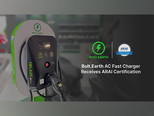 Bolt.Earth Receives ARAI Certification for Level 2 AC Fast Charger, Accelerates India's Shift to Electric Mobility