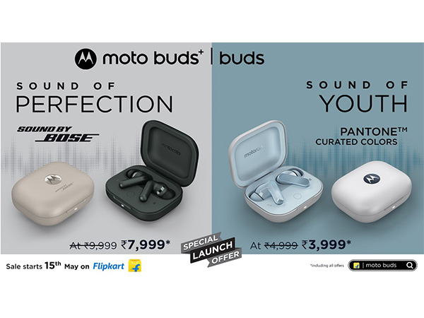 Motorola Launches moto buds & moto buds+ in Collaboration with Bose, at an Effective Launch Price of Rs. 3,999 & Rs. 7,999 Respectively