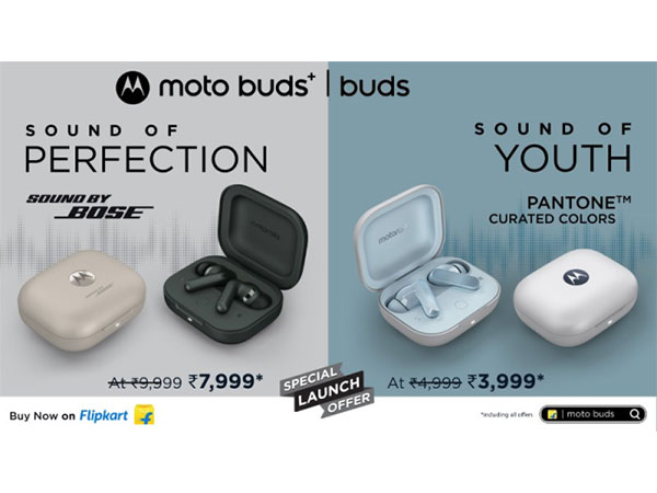 Motorola's moto buds+ and moto buds Launched in Collaboration with Bose go on Sale at an Effective Price of 7,999* and 3,999* on Flipkart and motorola.in