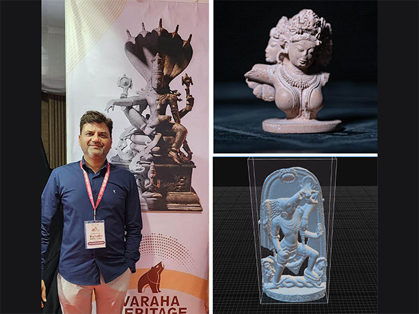 Hitesh Kumar of Varaha Heritage with his work-3D Digitisation and Modeling with 0.05mm accuracy