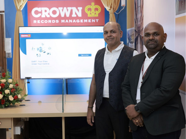 Srinivas Krishnan, Regional Managing Director- South Asia, Crown Worldwide Group, and Antony Anand, Head of Digital Business & Sales - South Asia, Crown Records Management